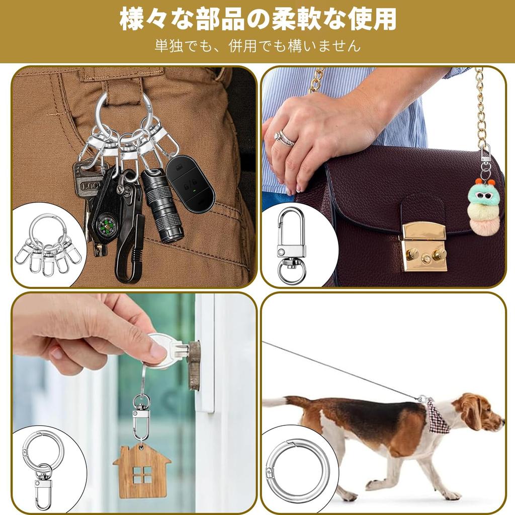 [ATUSIDUN] Keychain Key Ring Car Hook 360 Degree Rotation Accessory