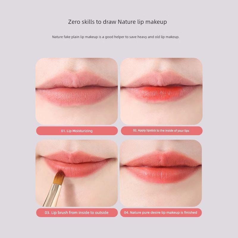 Lip Brush, Lipstick Brush, Retractable and Portable, Blending, Professional Makeup Artist Special, High-End Makeup Brush with Cover, Lip Mask Brush
