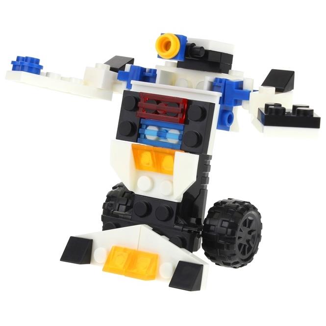 Klocki Konstrukcyjne Policja 2W1 Auto Policyjne Robot Zestaw Kreatywny