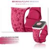 Embossed Rose Flower Silicone Strap for Apple Watch 9 Ultra