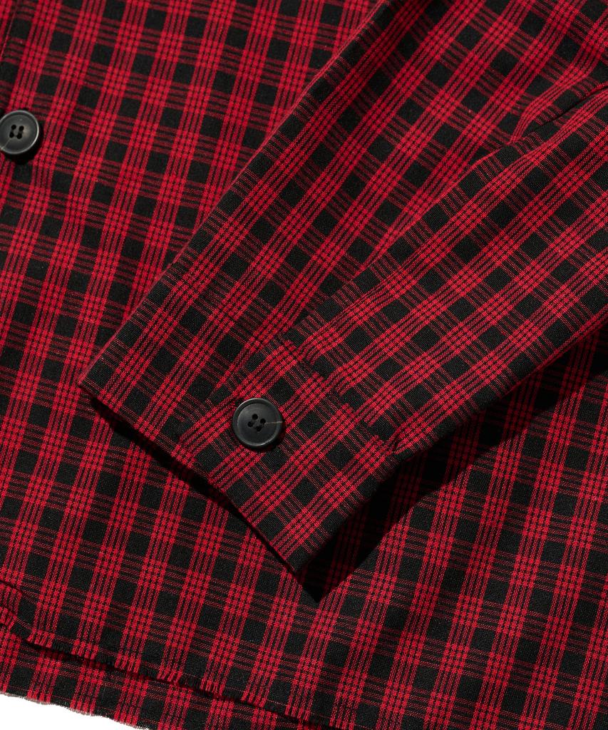 ANALOG MOOD Tartan Check Hoodie (Red)