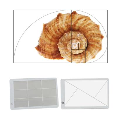 3Pcs Golden Ratio Viewfinder Ruler Fibonacci Rule of Thirds Composition Portable Clear Acrylic Photography Drawing Painting Ruler Card Positioning