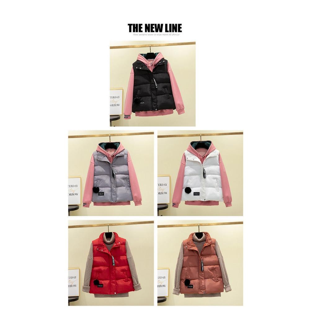 Neue Baumwollweste Damen Frühling und Herbst Koreanische Ausgabe Daunen Baumwolljacke Weste Mantel