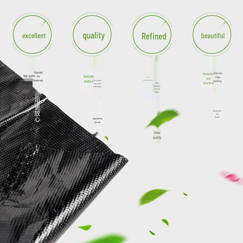 Black Oversized Thickened Plastic Vest Bag for Clothing Storage or Portable Garbage Use