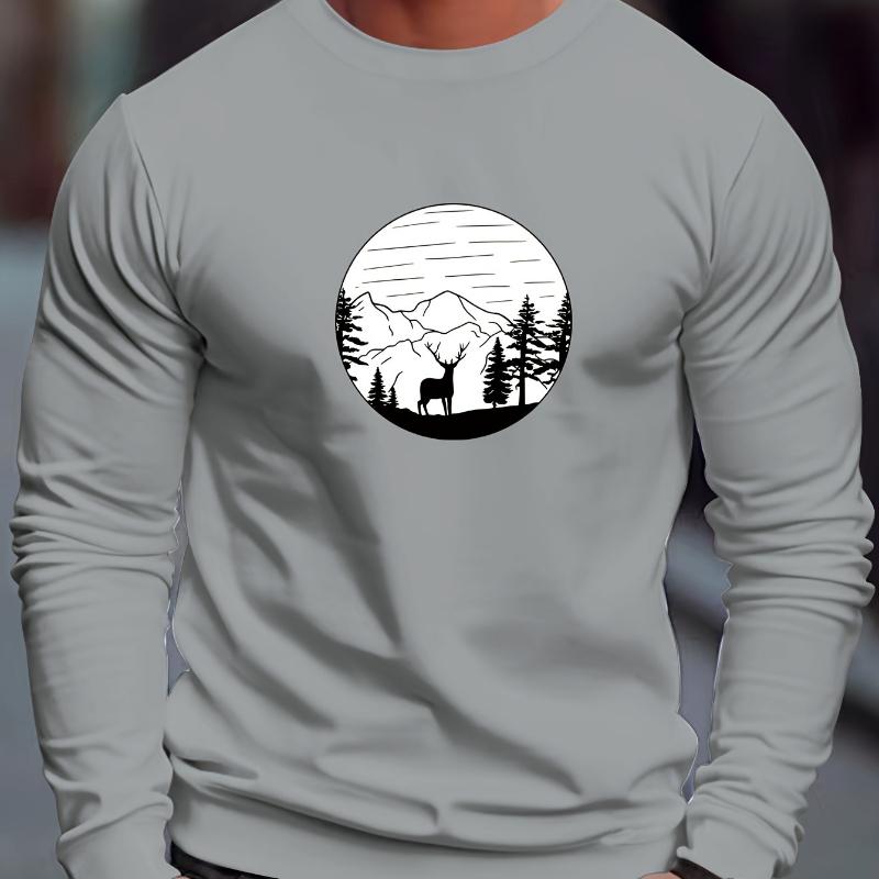 

Men s Crew Neck Sweatshirt, Soft Comfort, Perfect for Weekend & Vacation S