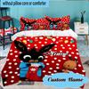Juego de Ropa de Cama Personalizado Amigos Conejito Bing Aventura 3 Piezas, Juego de Cama Incluyendo 1 Funda Nórdica y 2 Fundas de Almohada para Dormitorio, Regalo para Dormitorio