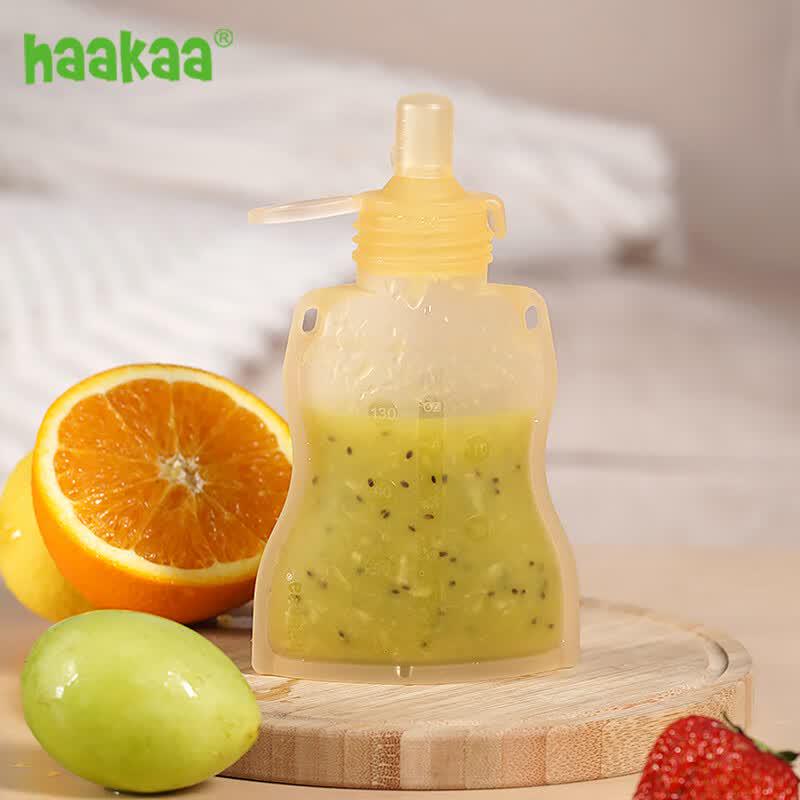 Haakaa Silicone Reusable Baby Food Pouch