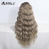 Noble Lace Front Wig Cosplay Wig Wavy 28 Inch Body Wavy Lace Part Wig For Women Brown Wig Synthetic Wig High Quality Lace Wig