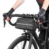 Front Bicycle Handlebar Bag Mountain Bike Cycling Waterproof Storage Pouch With Zipper 2.3L Capacity Black Blue Yellow Beige