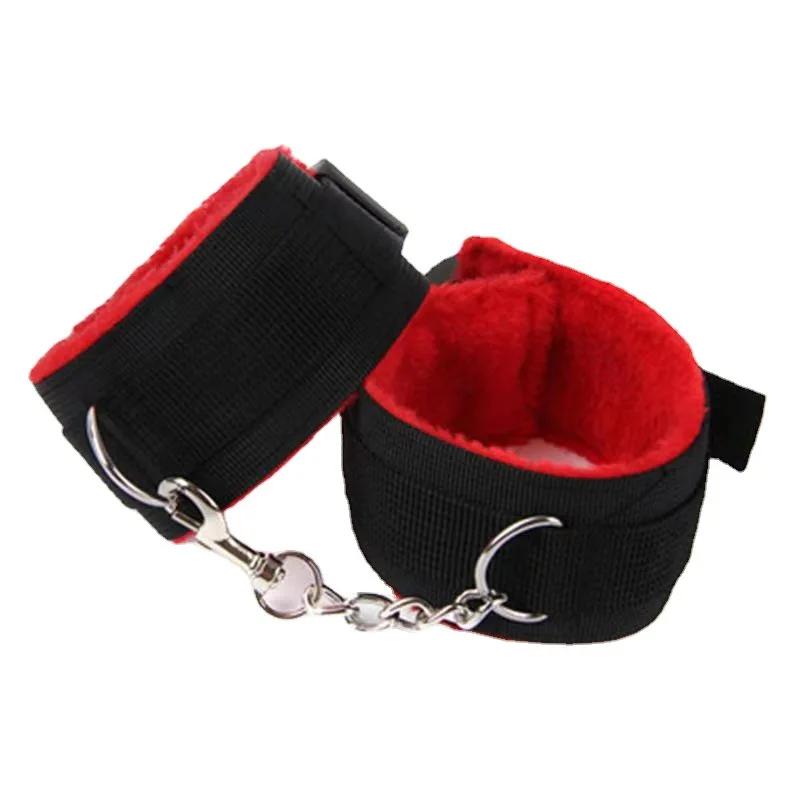 44cm PU Leather Whip Flogger Plush Nylon Plush Sex Handcuffs Bondage Exotic Accessories Toys For Couples Adults Games