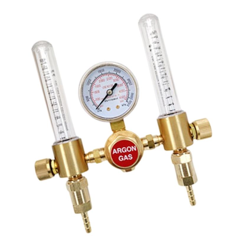 Accuracy Double Tube Brass Pressure Meter Corrosion Resistant for Welding Systems J0MC