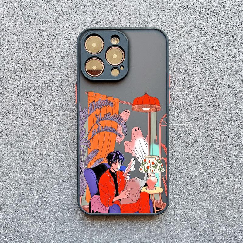 

Halloween Creative Ghost Little Devil Phone Case For iPhone 17 Pro Max 16 15 14 Pro Max Plus 13 12 Mini 11 Pro Max Back Covers iPhone 12 mini