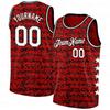 Custom Red White-Black Authentic City Edition Basketball Jersey Tank Tops for Men
