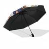 1pc Outdoor Umbrella with Anime Character Design - Automatic Opening/Closing, Portable 3-Fold Design, Iron Frame, Festival Gift for Fans, Travele