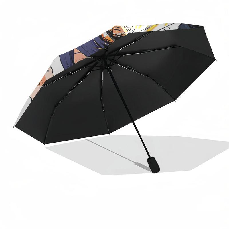 1pc Outdoor Umbrella with Anime Character Design - Automatic Opening/Closing, Portable 3-Fold Design, Iron Frame, Festival Gift for Fans, Travele