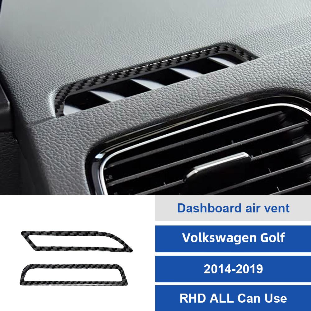 For Volkswagen Golf 7 2014-2015-2016-2017-2018-2019 Carbon Fiber Car Dashboard air vent Sticker Trim Film Accessories