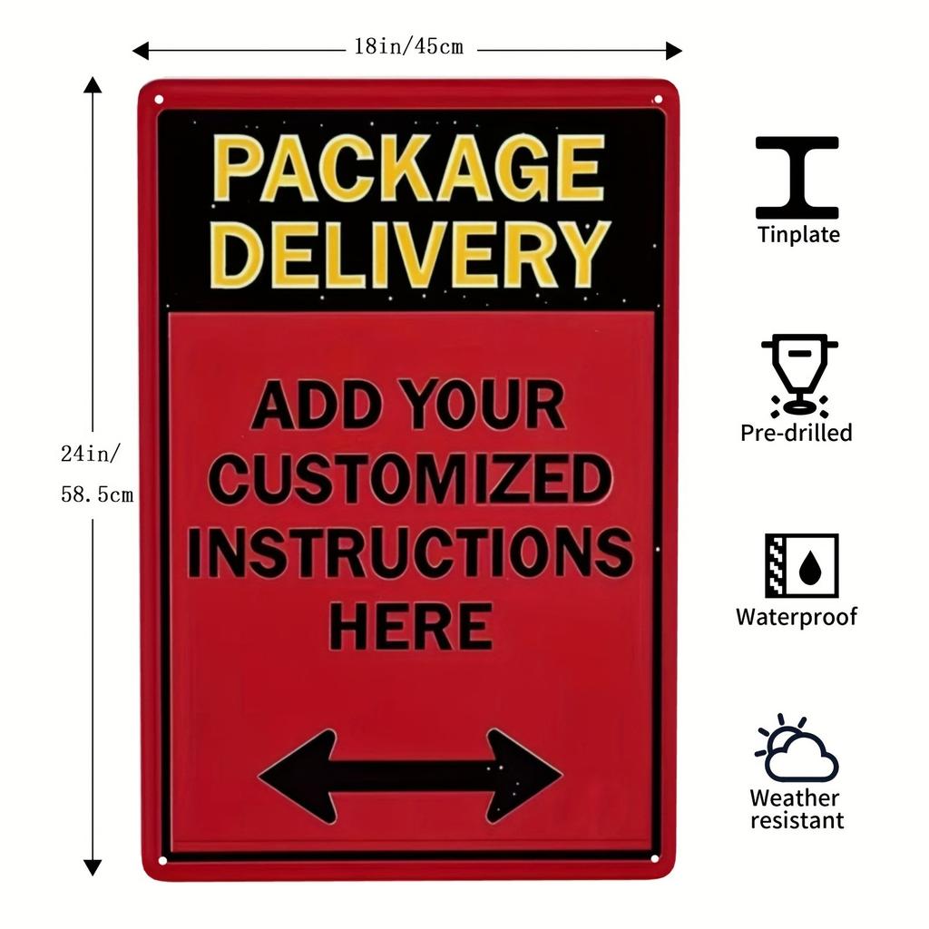 Custom Aluminum Road Warning Sign for Home Garage Yard Outdoor Decor