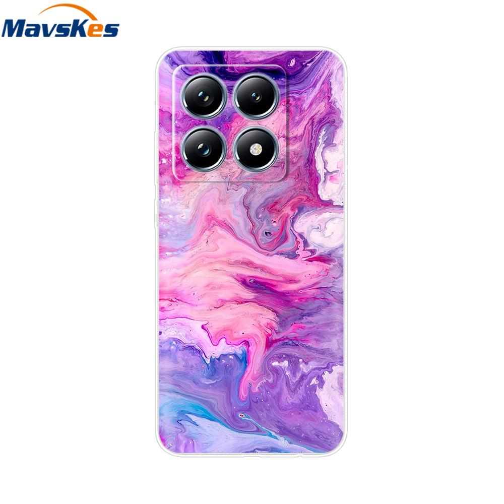 For Xiaomi 14T 5G Case Cute Soft Transparent TPU Painted Silicone Cover For Xiaomi 14T Pro 5G 2024 Mi14T Phone Cases Coque Funda