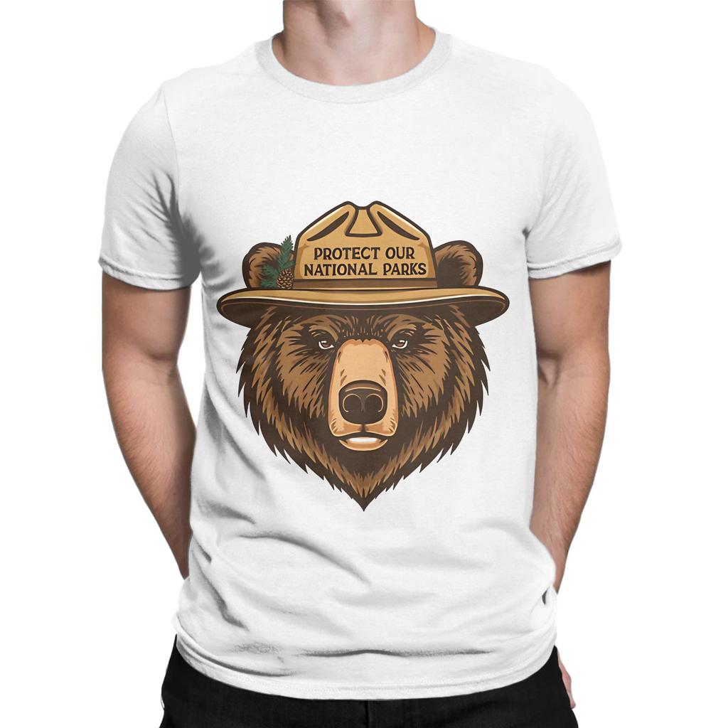 Protect Our National Parks Conservation Nature Lover Outdoors Graphic 100 Cotton TShirt Smokey bBear Tops Tees For Unisex