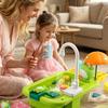 Frog Play Sink Toy For Kids Kitchen Sink Playset With Fishing Game,Playing Pretend Role Housework Early Educational Toys Q2E4