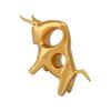 Exquisite Abstract Bull Sculpture Resin Golden Fighting Bull Sculpture Ox Statue Ornament