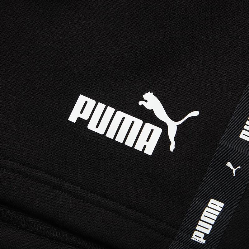 Puma Letter Print Side Logo Design Mid Waist Casual Shorts Men Shorts Black 675697-01
