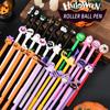 10/30Pcs Halloween Pens Pumpkin Skull Ghost Bat Pens 0.5 MM Black Rollerball Pen for Halloween Party Supply School Office Prizes