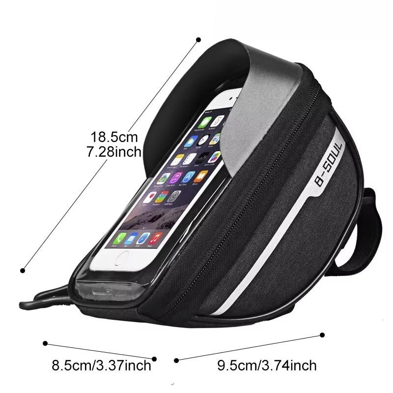 Bicycle Bag 1L Frame Front Top Tube Bike Bag Handlebar Touch Screen Cycling Bag Phone Holder Bicycle Accessories