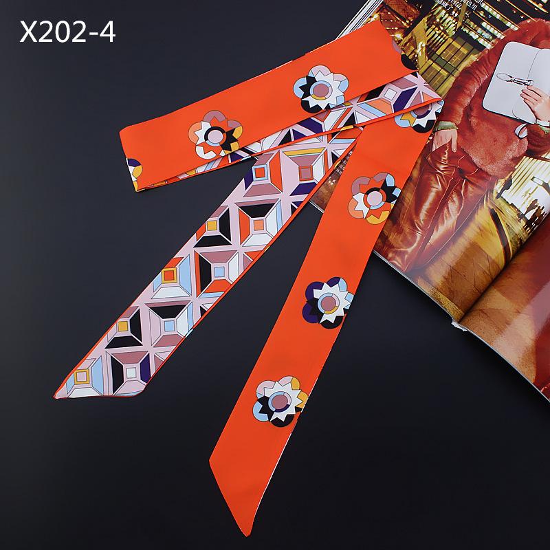 

120см*5 шарф Камелия имитация шелка узкий длинный шарф солнцезащитный разнообразный волшебный галстук лента для ручки сумки женские узкие шарфы