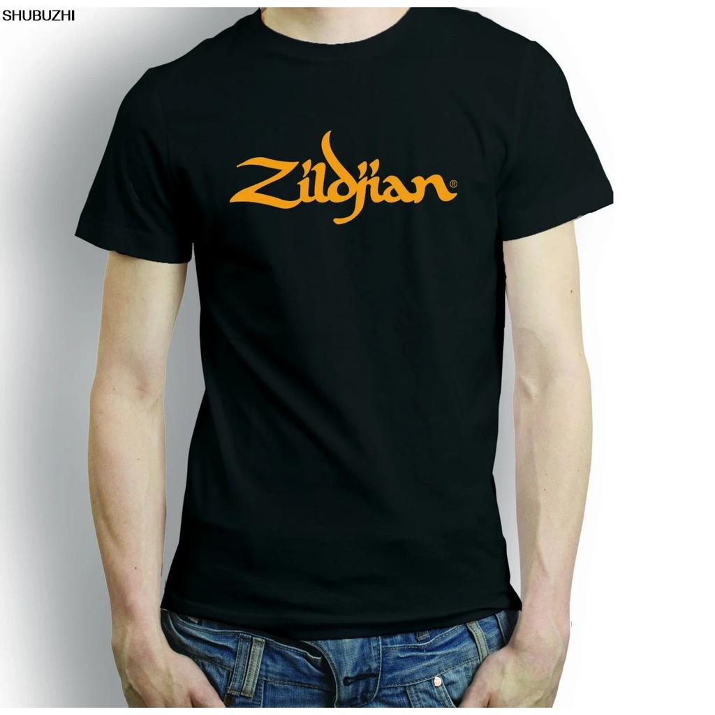 Men Cotton Black T-shirt ZILDJIAN CYMBALS DRUMS T-SHIRT DRUMMER GIUTAR MUSIC TURKISH Hip-Hop Simple Splicing Tee T Shirt Sbz128
