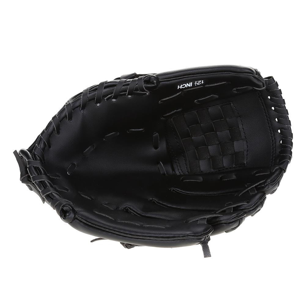 Felnőtt Baseball Kiegészítők Bal kezes Kesztyű Gyakorláshoz Edzéshez Versenyhez (Fekete) fekete