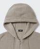 Musinsa Standard Ribbed Knit Hooded Zip-Up [Light Warm Grey]