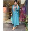Dámsky top tunika Kurti Salwar oblek Bollywood párty oblečenie Kurta nohavice Dupatta set VFP-1797a