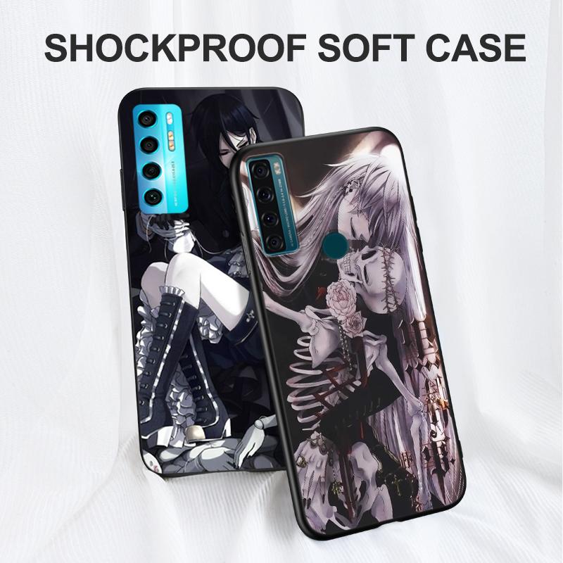 Black Tpu Case For TCL Phone 30 Plus 303 30XE 30V 30SE E 306 305 Black Butler