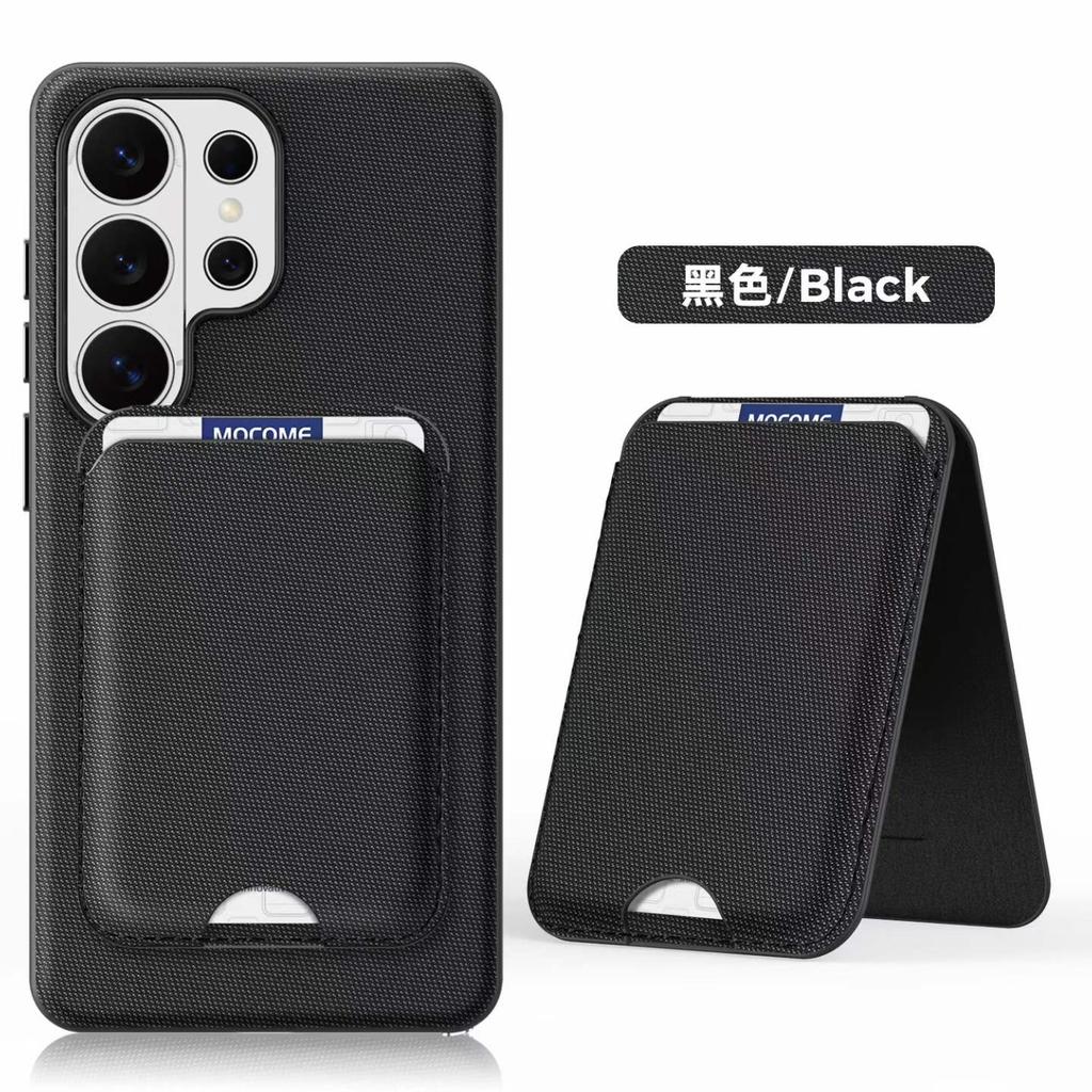 Original Tech Woven Magnetic Card Holder Leather Case for Samsung Galaxy S26 Ultra S25 S24 for Magsafe Charging Protect Cover