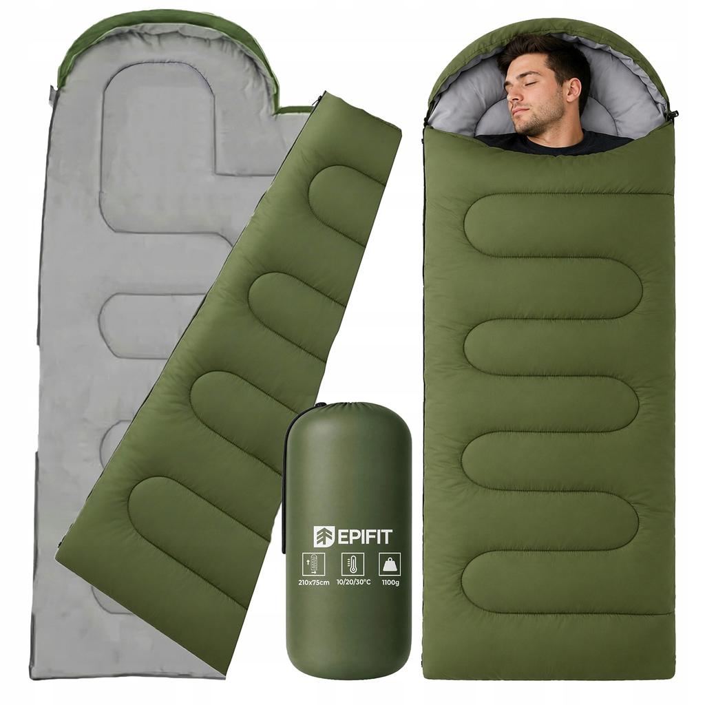 [PACZB] Lightweight camping sleeping bag for a tent, Mummy, 210x75cm, D1170