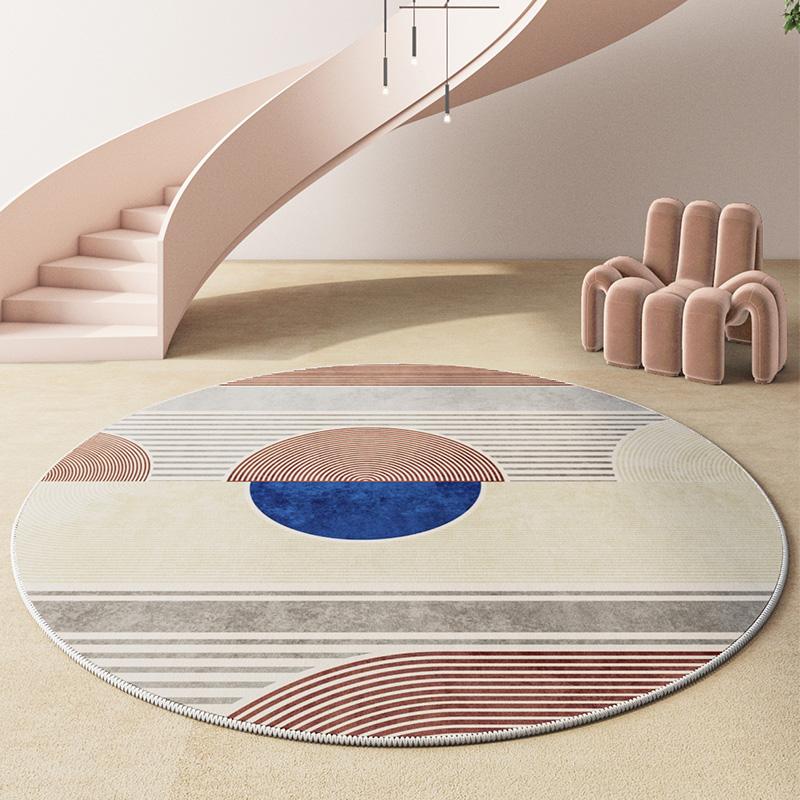 Modern Light Luxury Round Rugs and Carpets for Home Living Room Decoration Teenager Bedroom Decor Carpet Sofa Area Rug Floor Mat