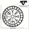 1 Stück Metall Wikinger Wanddeko Nordische Metall Wikinger Wandkunst Schlafzimmer Wohnzimmer Zuhause Schwarzer Metallkompass