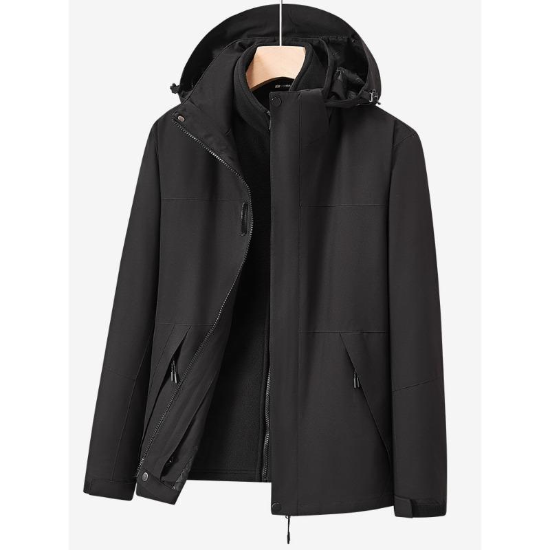 Men's and Women's Three-in-one Removable Outdoor Waterproof Climbing Clothing Spring and Autumn Outdoor Windproof Climbing Clothing Jacket