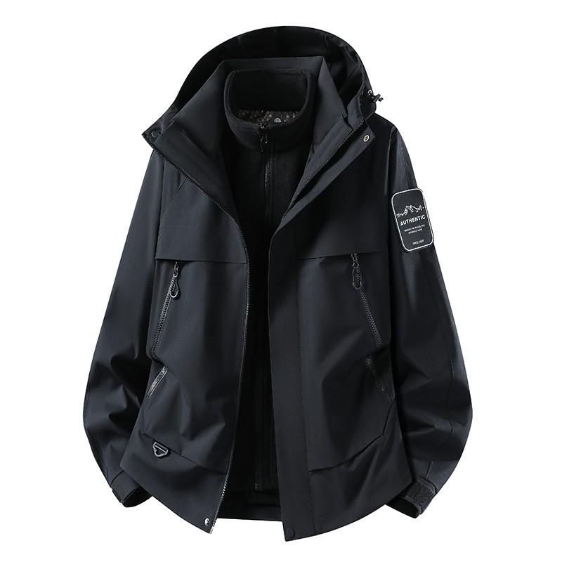 Unisex 2-Piece Outdoor Windproof Breathable Waterproof Hiking Jacket Set Winter Trekking Camping