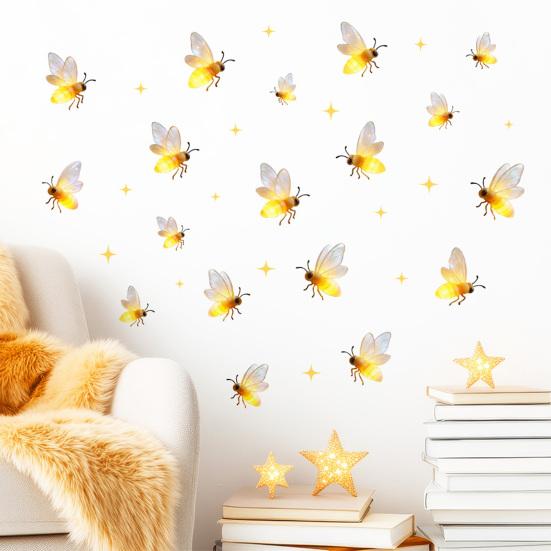 Adesivi Murali Lucciole Autoadesivi Impermeabili Insetti Decorazioni Murali Fai da Te Murales Decorativi per Camera da Letto Bambine Stanza dei Bambini Decorazione Asilo