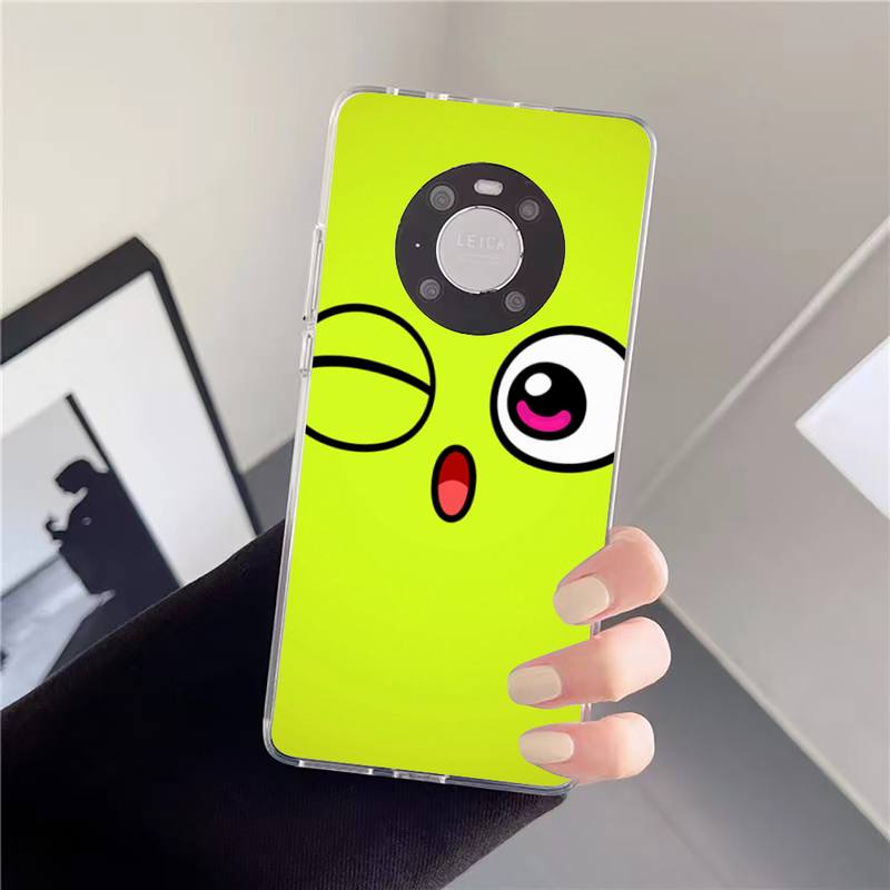 Roztomilý obal na telefon s obličejem pro Huawei Mate P10 P20 P30 P40 10 20 Smart Z Pro Lite 2019 Honor20i Průhledný obal