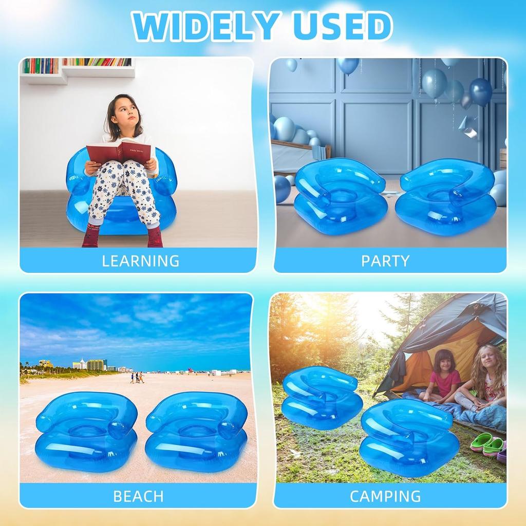 Portable PVC Inflatable Sofa for Adults and Children, Water Game Sofa, Play Seat for Kids