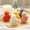 Christmas Snowman Silicone Candle Mold DIY Scarf  Broom Holding Snowman Crafts Resin Gypsum Production Mold DIY beeswax mold