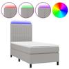 VidaXL Slat Bed Base with Mattress and LED, Upholstered Bed, Single Bed, Adult Bed for Interior Bedroom, 3135005
