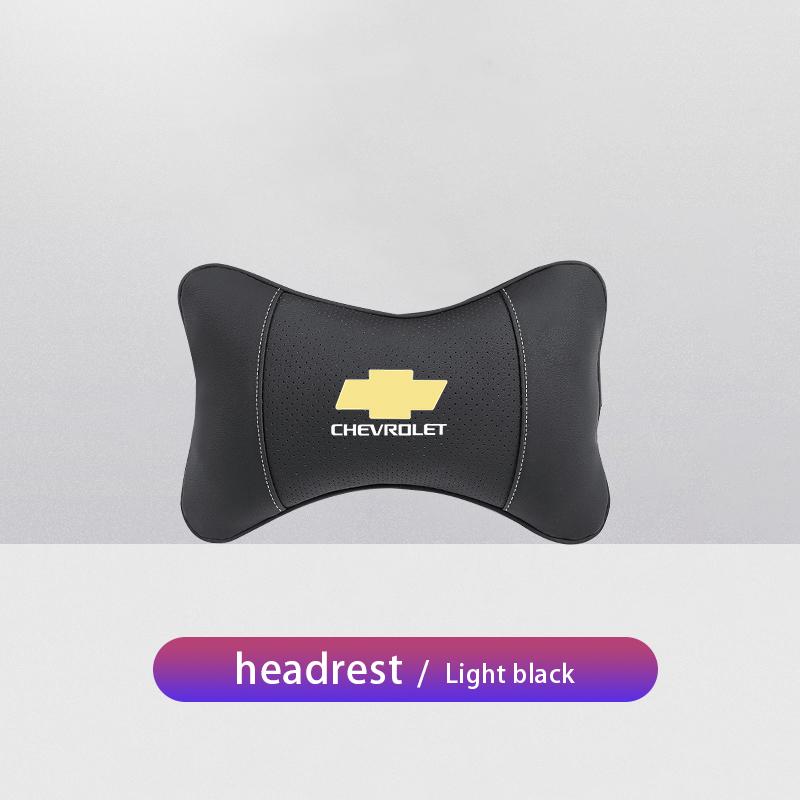 1Pcs Car Seat Headrest Auto Logo Neck Pillow For Chevrolet Z71 Aveo Impala Lacetti Malibu Sail SS Cruze Sonic Silverado Trax