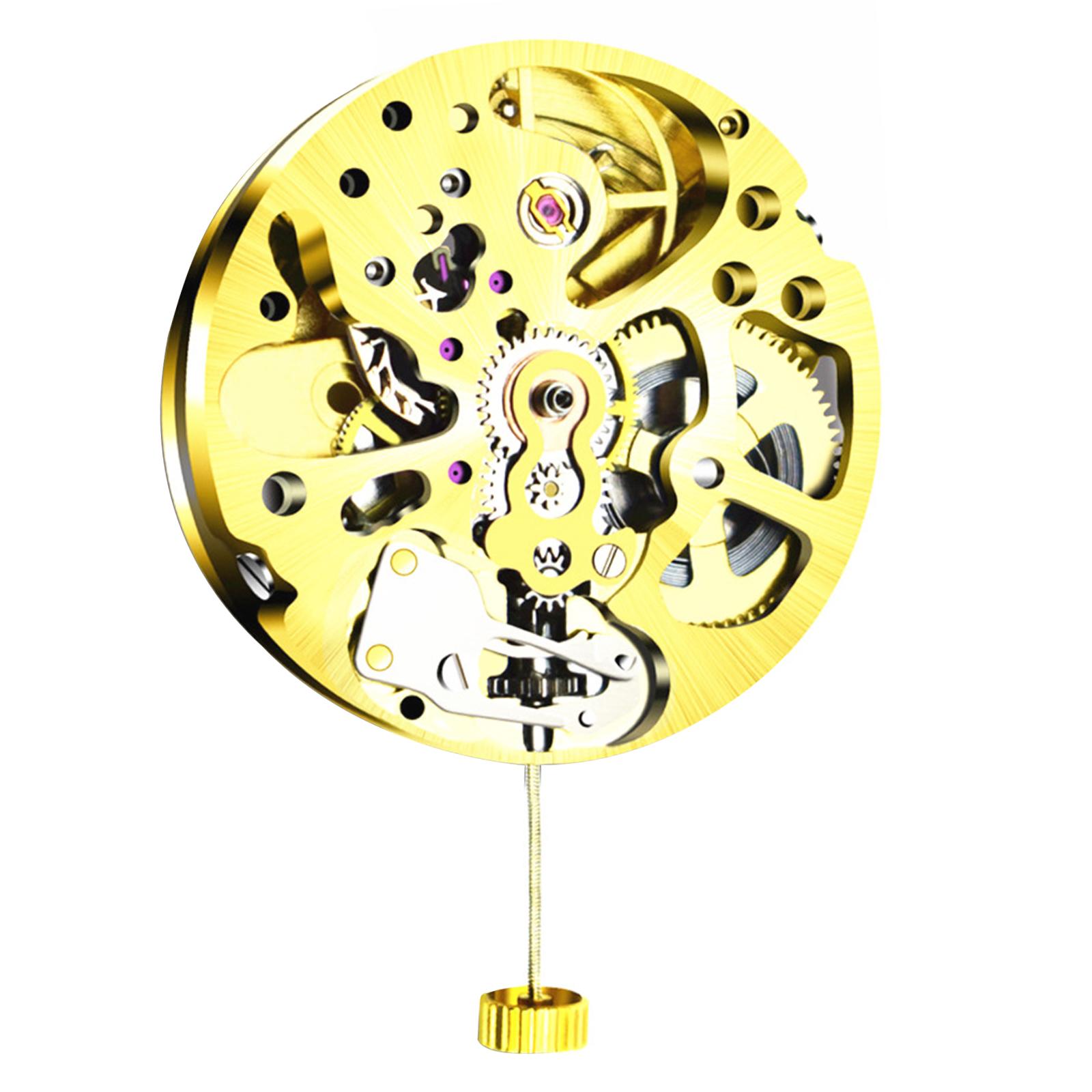 

27mm 17 Jewels Gold Skeleton Automatic Watch Mechanical Movement 2004 Parts Watchmaker Tool Watch Repalcement Accessories United States