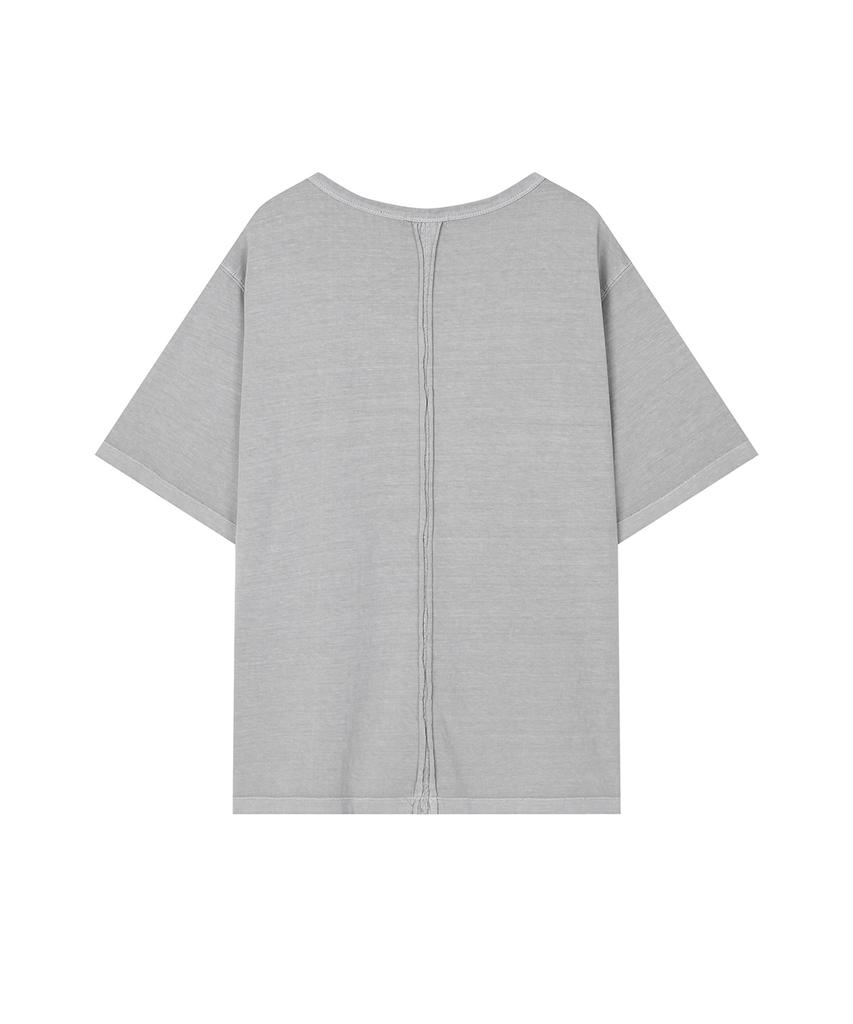 Saendeulig Overfit Washed Tee_Light Gray