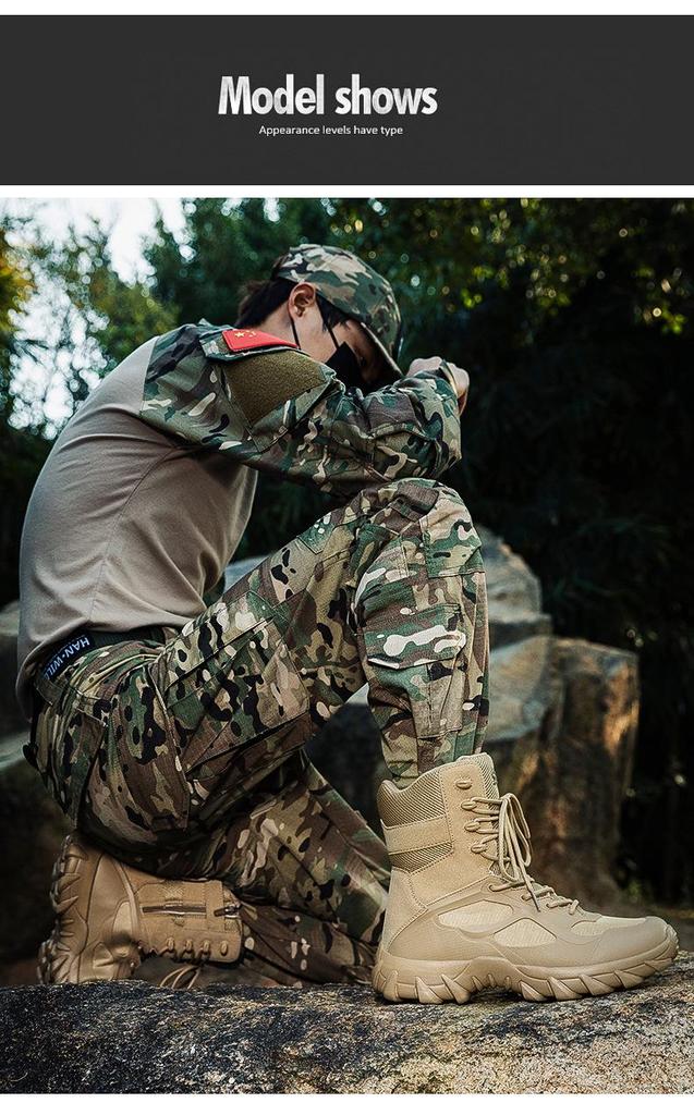 Ultra-Light Non-Slip High-Top Tactical Hiking Boots for Outdoor Adventures