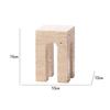 Geometric Resin Decor with Arched Cutouts Compact Arch Ornament StoneTextured Architectural